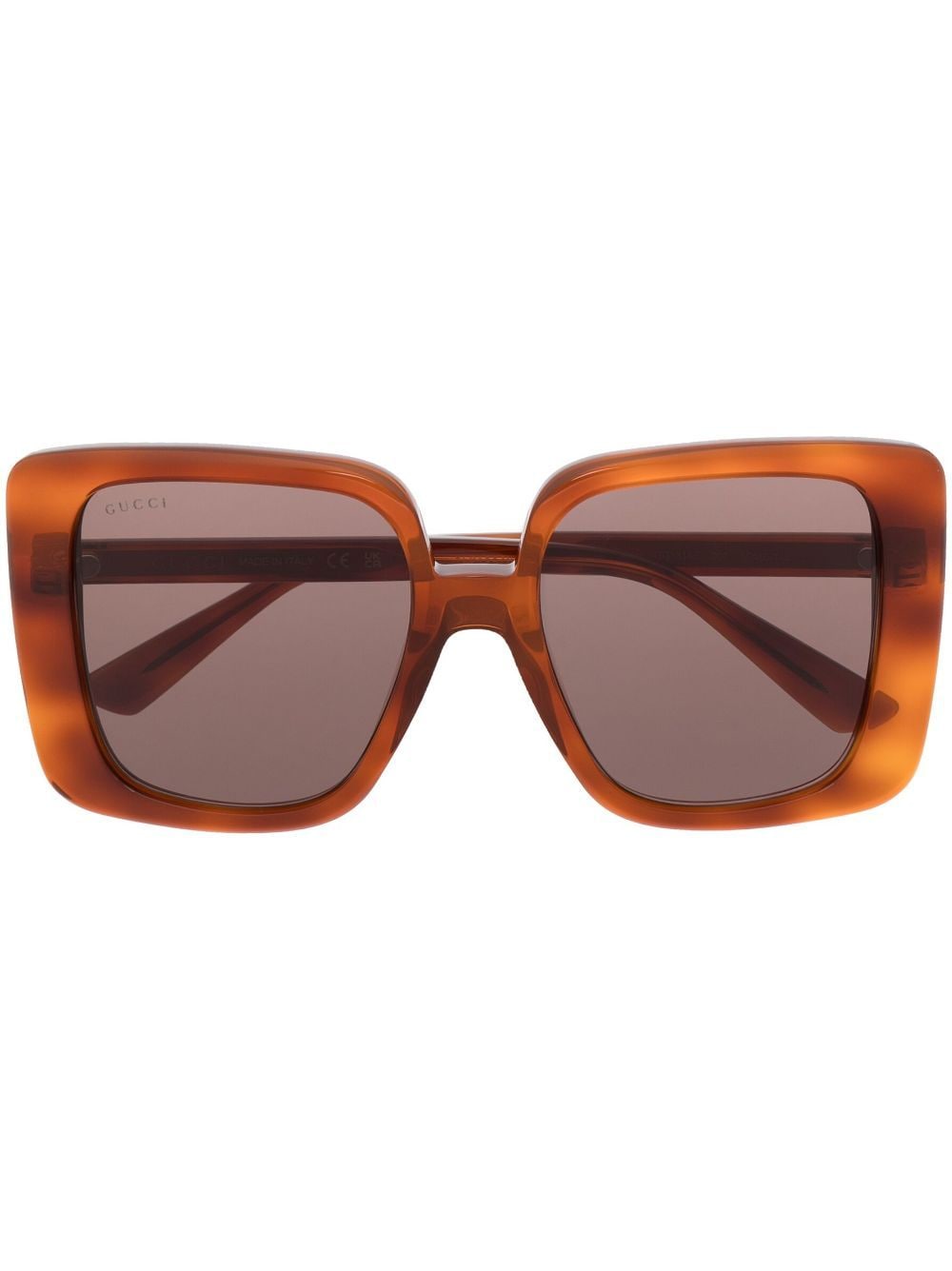 Gucci Eyewear tortoiseshell oversized-frame sunglasses - Brown von Gucci Eyewear