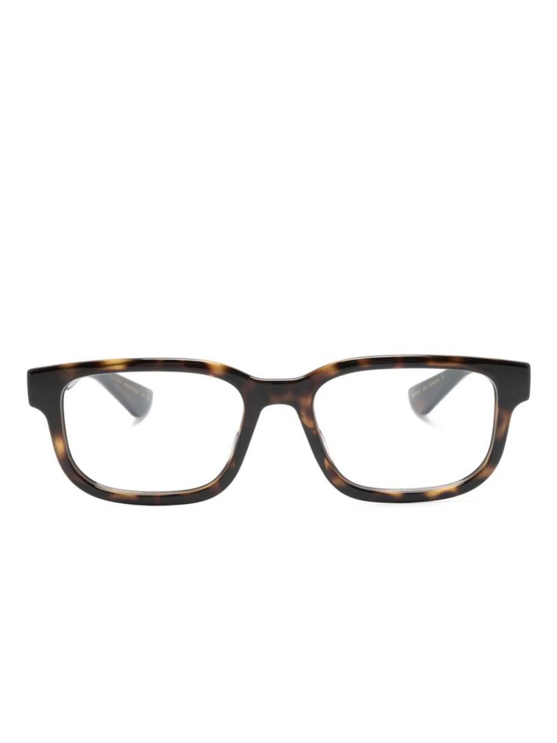 Gucci Eyewear tortoiseshell rectangle-frame glasses - Brown von Gucci Eyewear