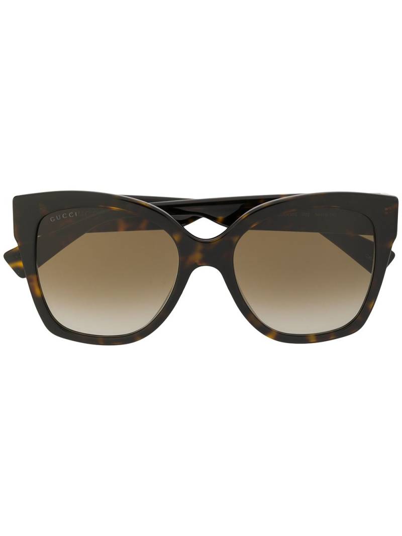 Gucci Eyewear tortoiseshell square sunglasses - Brown von Gucci Eyewear