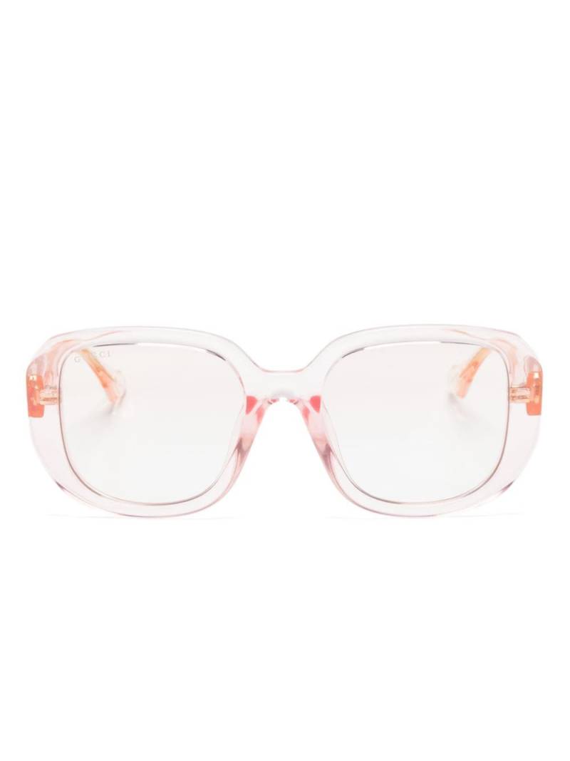 Gucci Eyewear transparent oversize-frame sunglasses - Pink von Gucci Eyewear