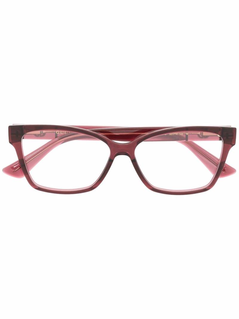 Gucci Eyewear transparent square-frame eyeglasses - Pink von Gucci Eyewear