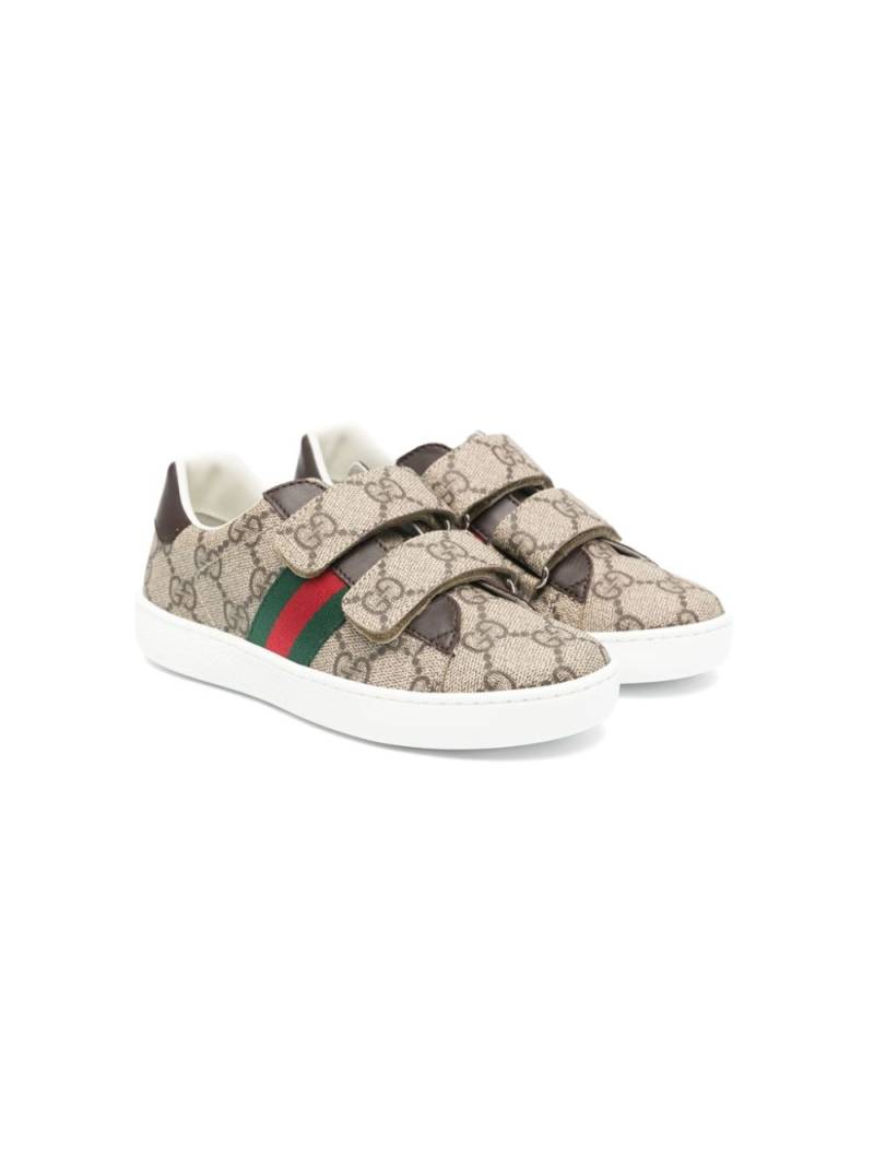 Gucci Kids Ace GG Supreme sneakers - Brown von Gucci Kids