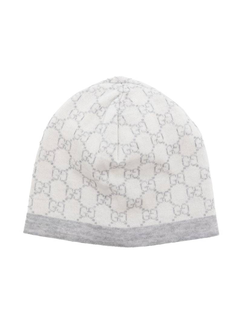 Gucci Kids GG intarsia-knit wool beanie - White von Gucci Kids