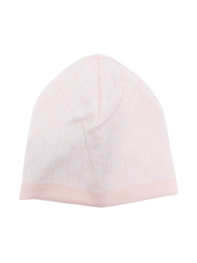 Gucci Kids GG pattern wool beanie - Pink von Gucci Kids