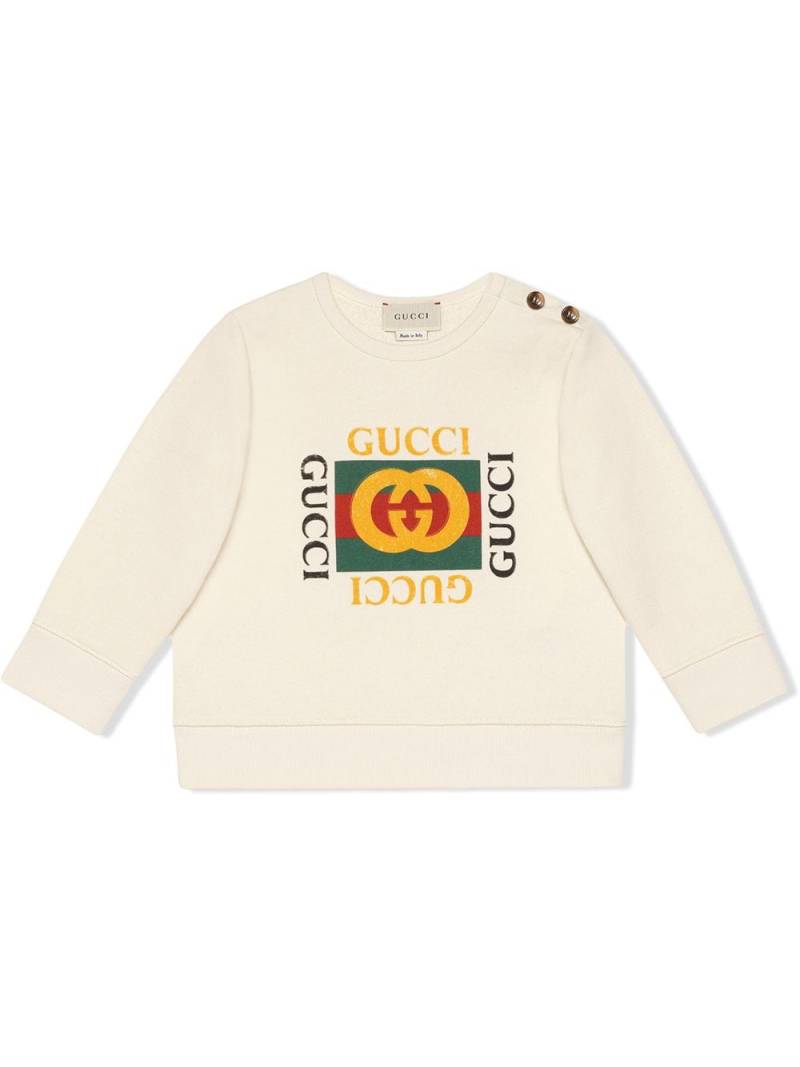 Gucci Kids logo-print sweatshirt - White von Gucci Kids