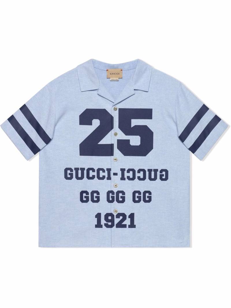 Gucci Kids Blind For Love logo shirt - Blue von Gucci Kids