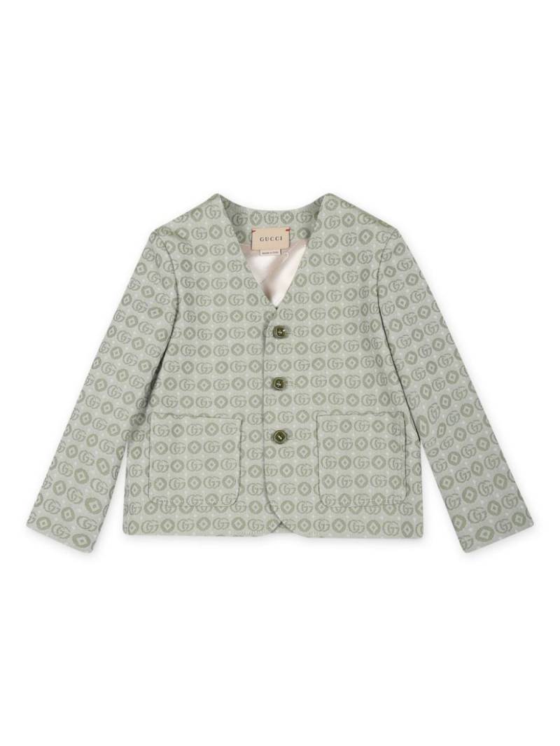 Gucci Kids Double G cotton blazer - Green von Gucci Kids