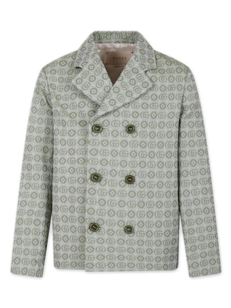 Gucci Kids Double G cotton blazer - Green von Gucci Kids