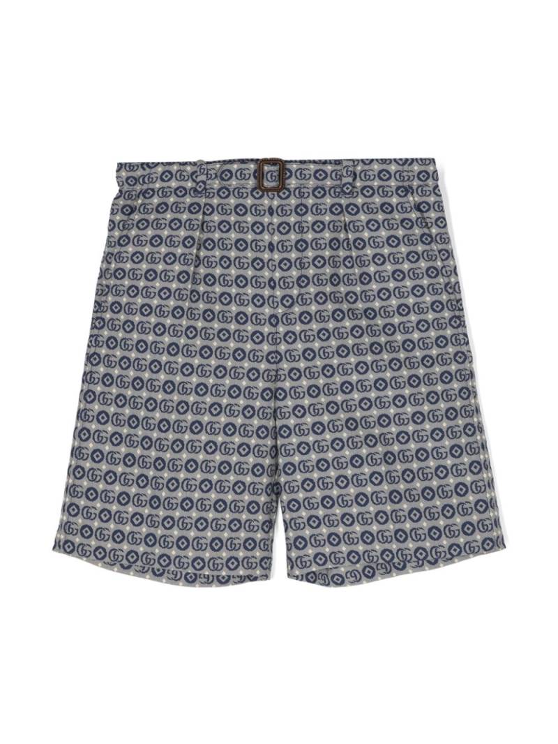 Gucci Kids Double G jacquard shorts - Blue von Gucci Kids