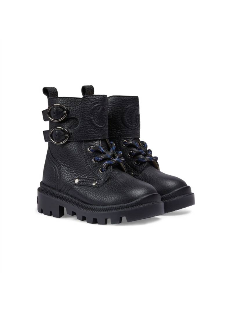 Gucci Kids Double G-embossed leather boots - Black von Gucci Kids