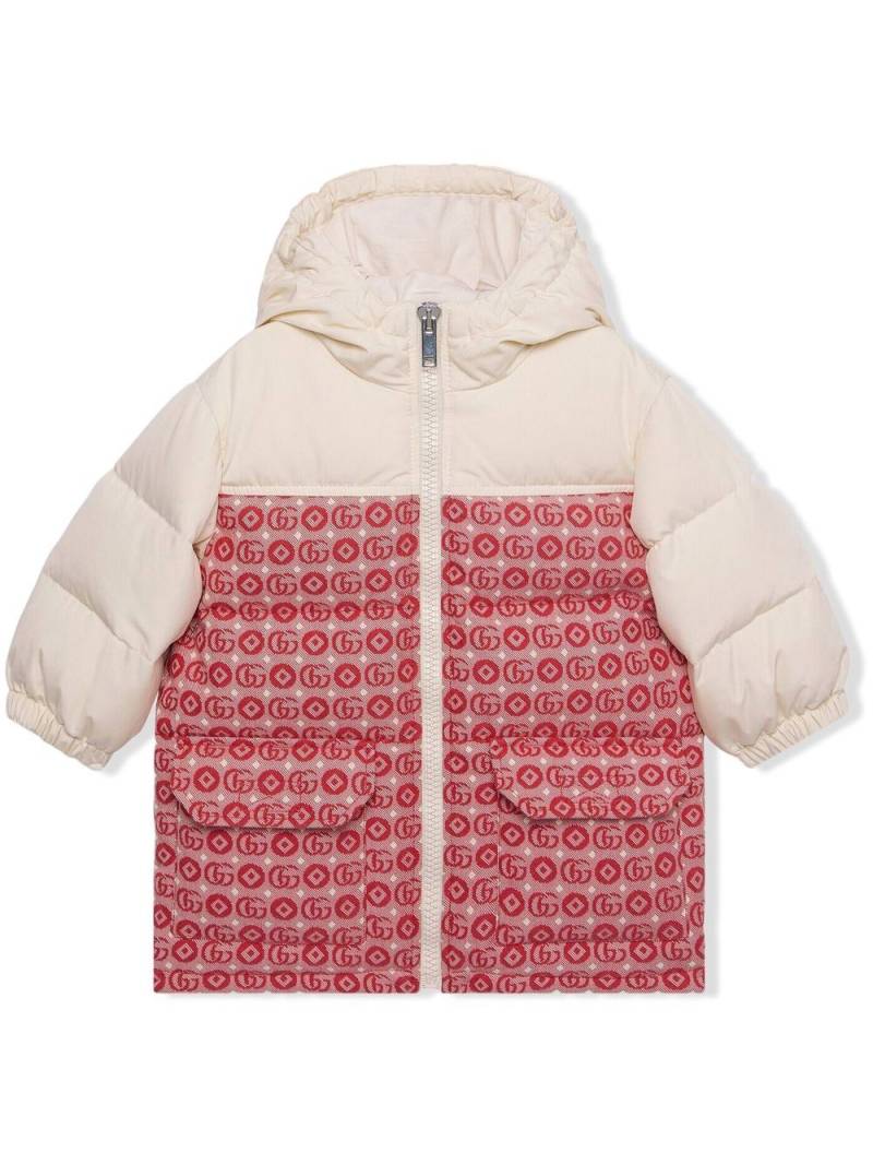 Gucci Kids Double G jacquard padded coat - Red von Gucci Kids