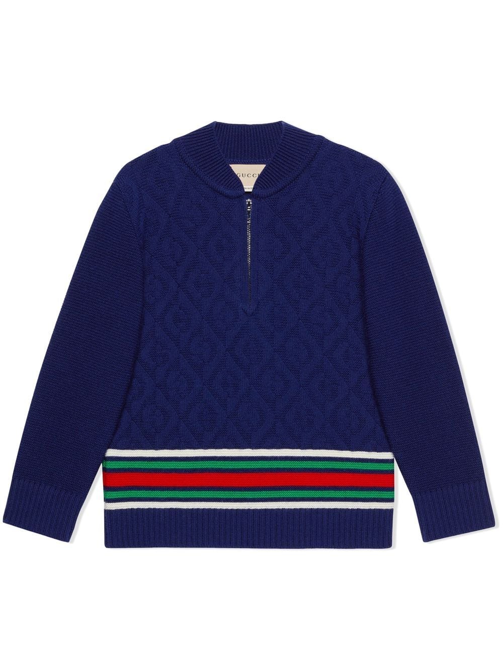 Gucci Kids G rhombus pattern wool jumper - Blue von Gucci Kids