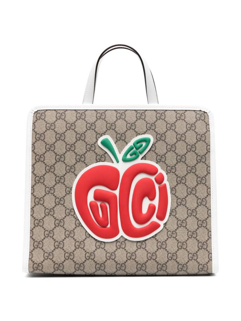 Gucci Kids apple-patch tote bag - Neutrals von Gucci Kids