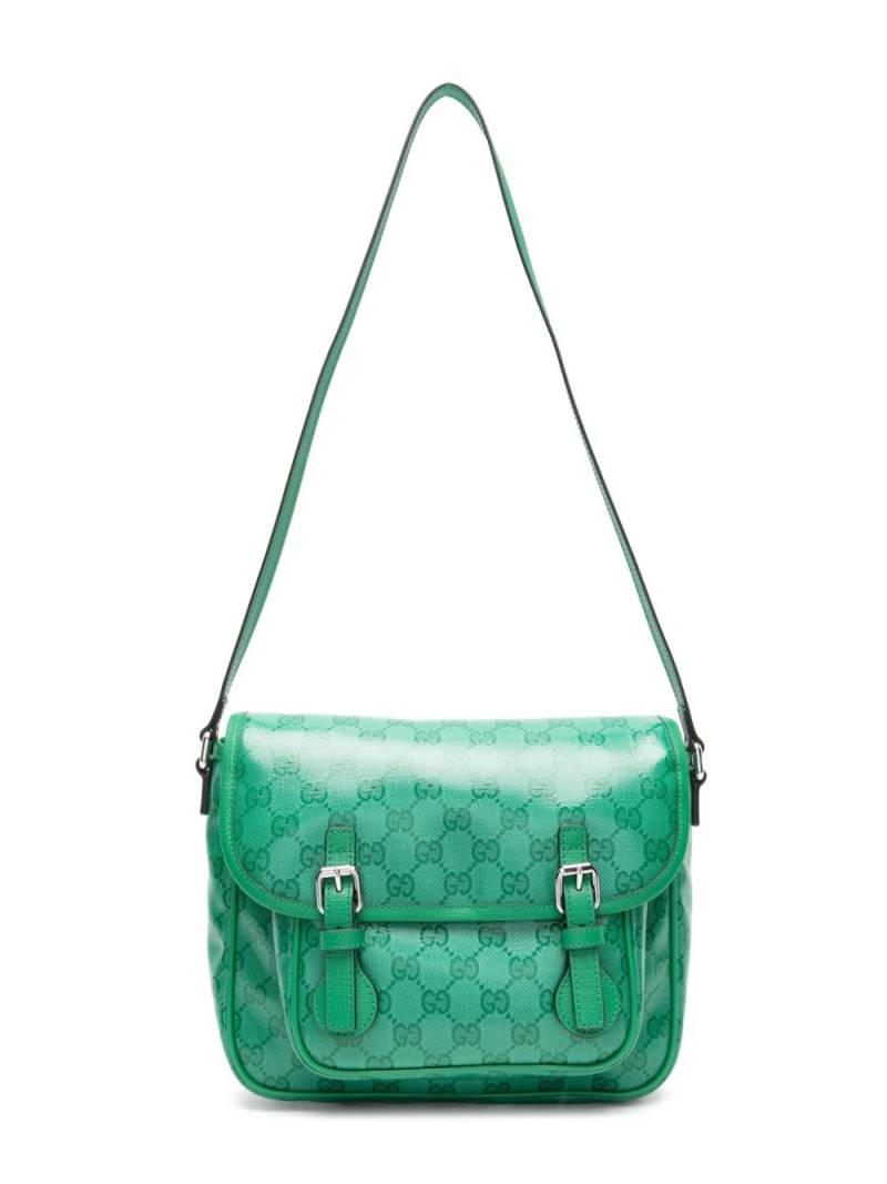 Gucci Kids GG Supreme coated shoulder bag - Green von Gucci Kids