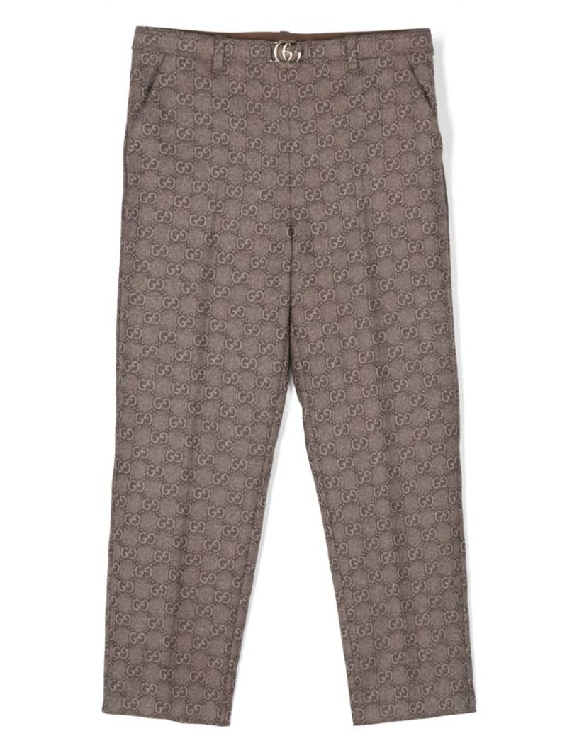 Gucci Kids GG Supreme-pattern trousers - Brown von Gucci Kids