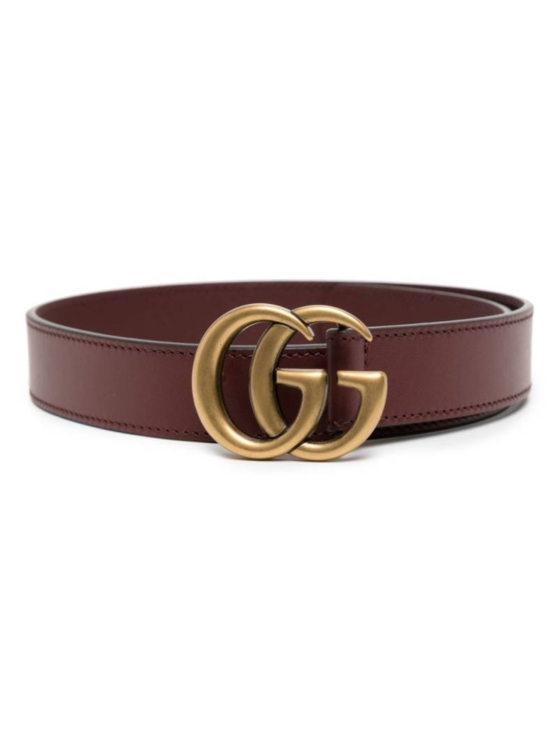 Gucci Kids GG-buckle leather belt - Brown von Gucci Kids