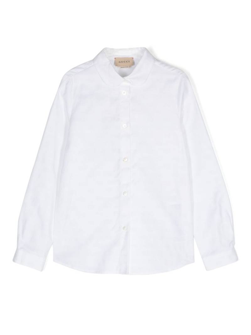 Gucci Kids GG cotton shirt - White von Gucci Kids