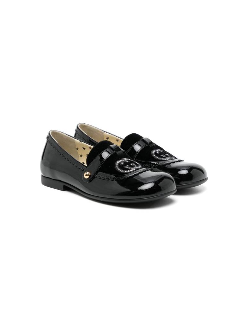 Gucci Kids GG leather loafers - Black von Gucci Kids