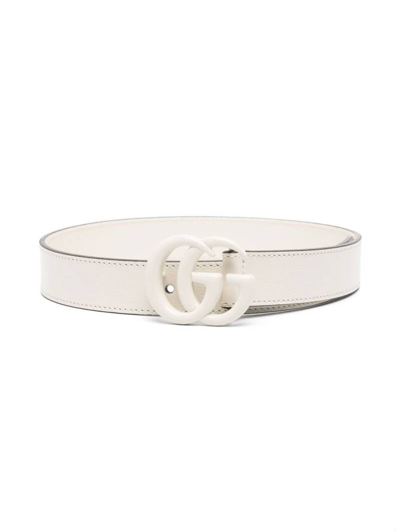 Gucci Kids GG logo-buckle leather belt - White von Gucci Kids