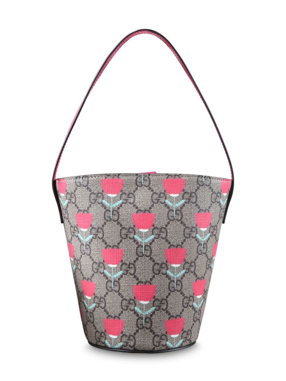 Gucci Kids GG printed bucket bag - Neutrals von Gucci Kids