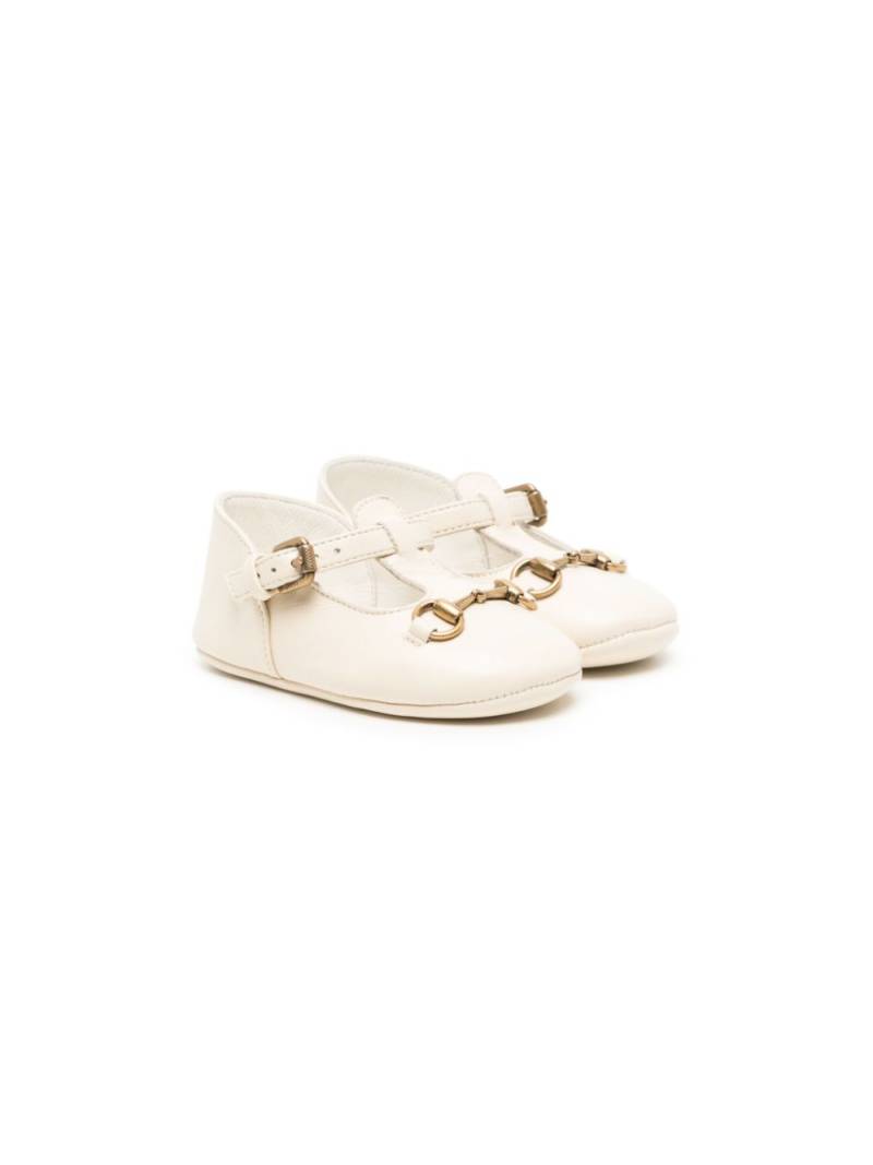 Gucci Kids Horsebit-detail leather pre-walkers - White von Gucci Kids