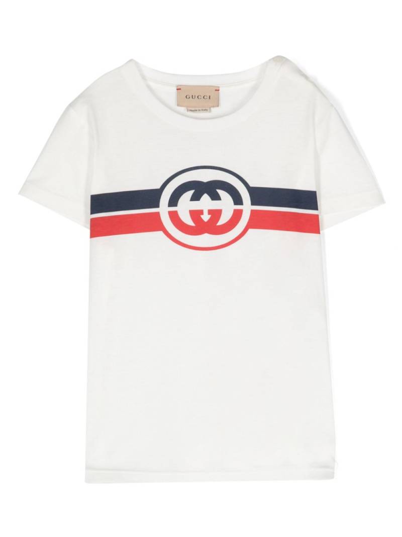 Gucci Kids Interlocking-G cotton T-shirt - White von Gucci Kids