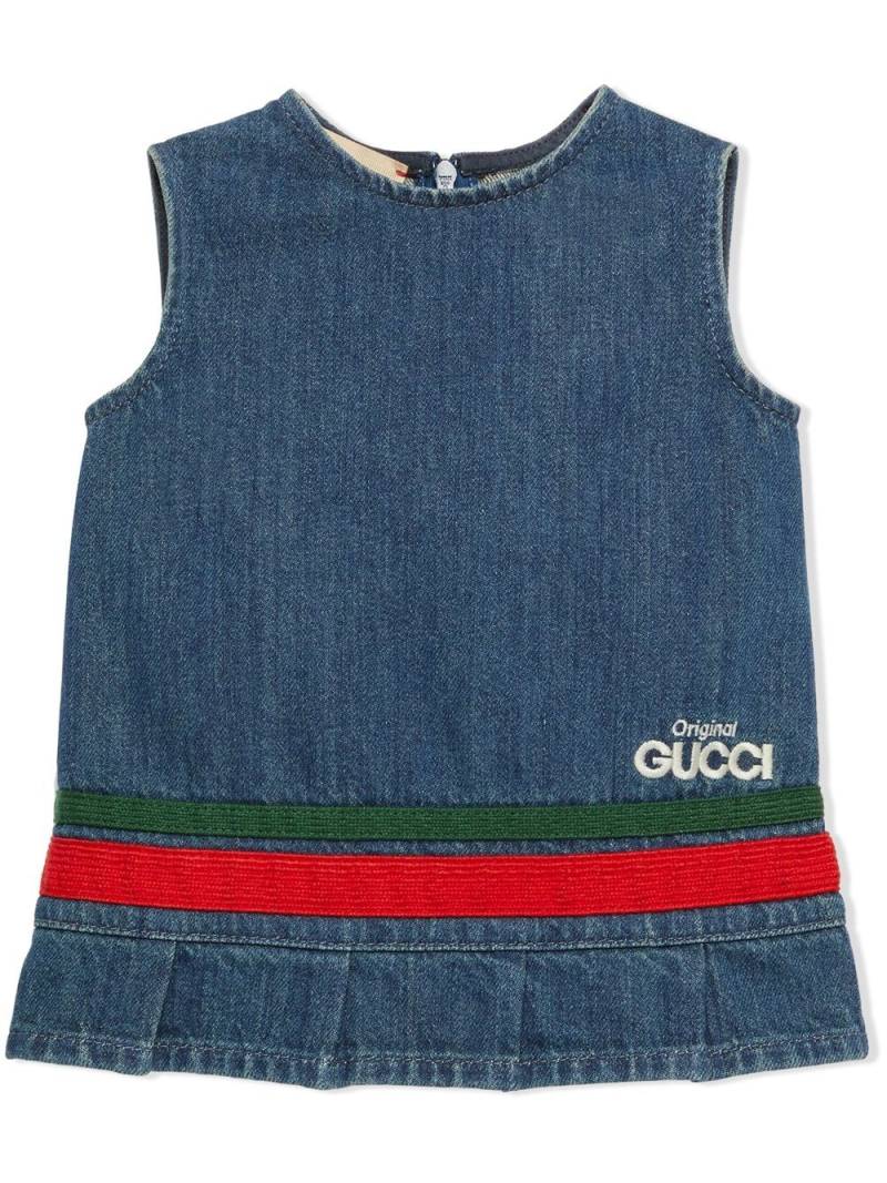 Gucci Kids Original Gucci sleeveless dress - Blue von Gucci Kids