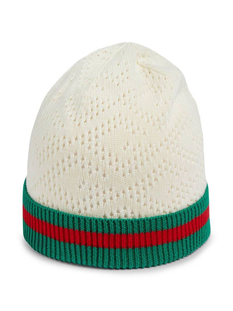 Gucci Kids Square G cotton beanie - White von Gucci Kids