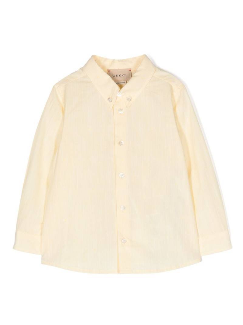 Gucci Kids Square G-print cotton shirt - Yellow von Gucci Kids