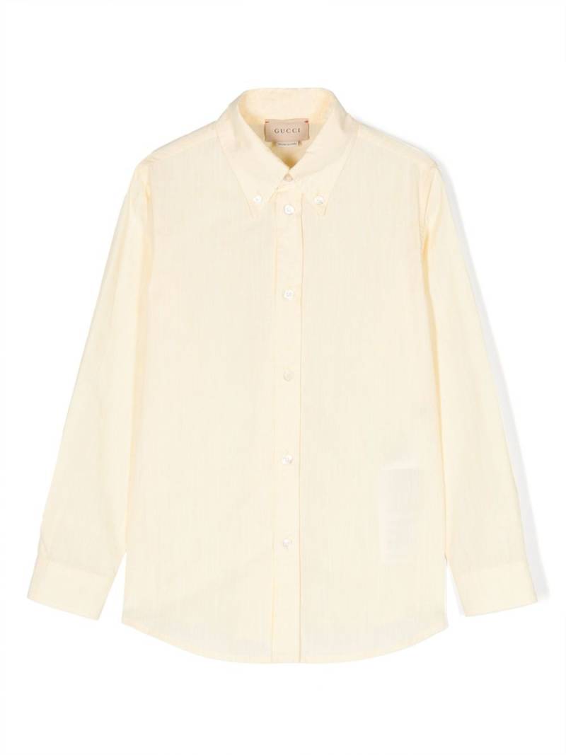 Gucci Kids Square G-print cotton shirt - Yellow von Gucci Kids