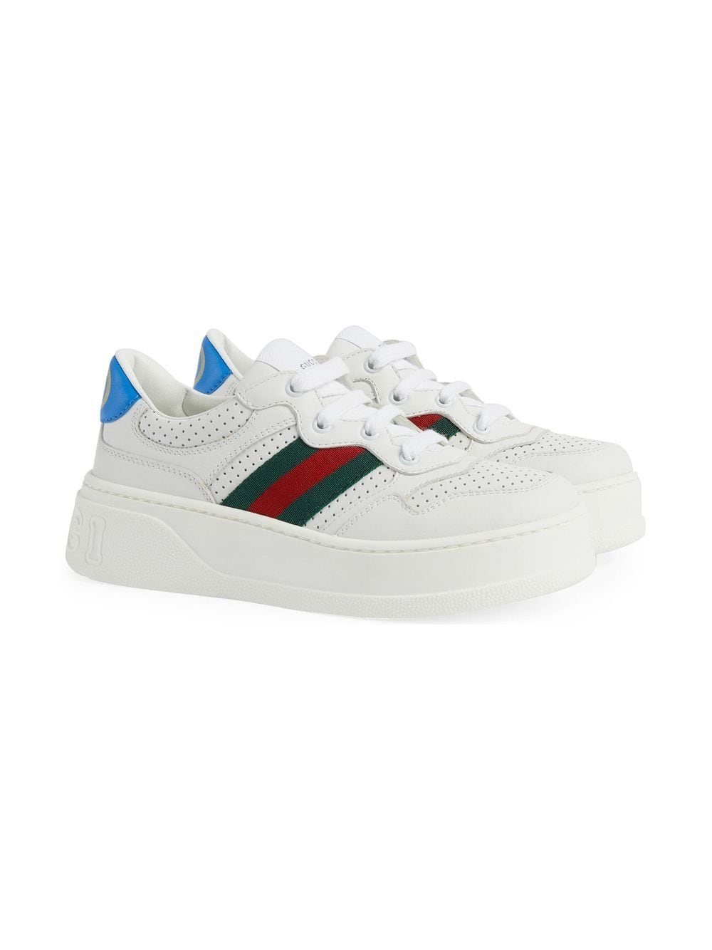 Gucci Kids Web detail chunky sneakers - White von Gucci Kids