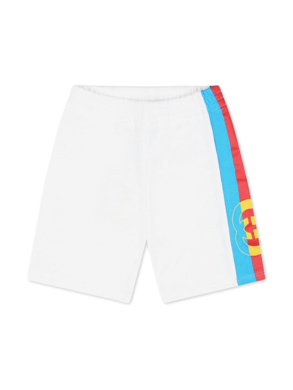 Gucci Kids Web-detail cotton jersey shorts - White von Gucci Kids