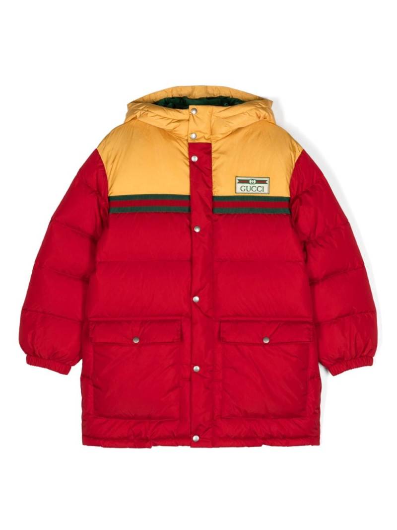 Gucci Kids logo-patch coat - Red von Gucci Kids