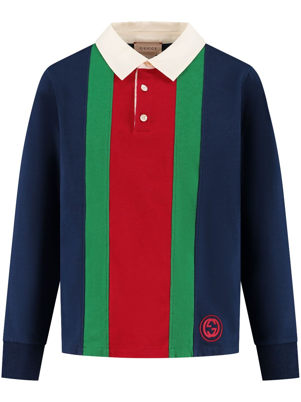 Gucci Kids Web-stripe polo shirt - Blue von Gucci Kids