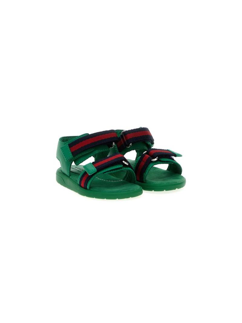 Gucci Kids Web-stripe sandals - Green von Gucci Kids