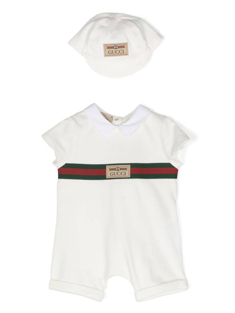 Gucci Kids Web-stripe shorties - White von Gucci Kids