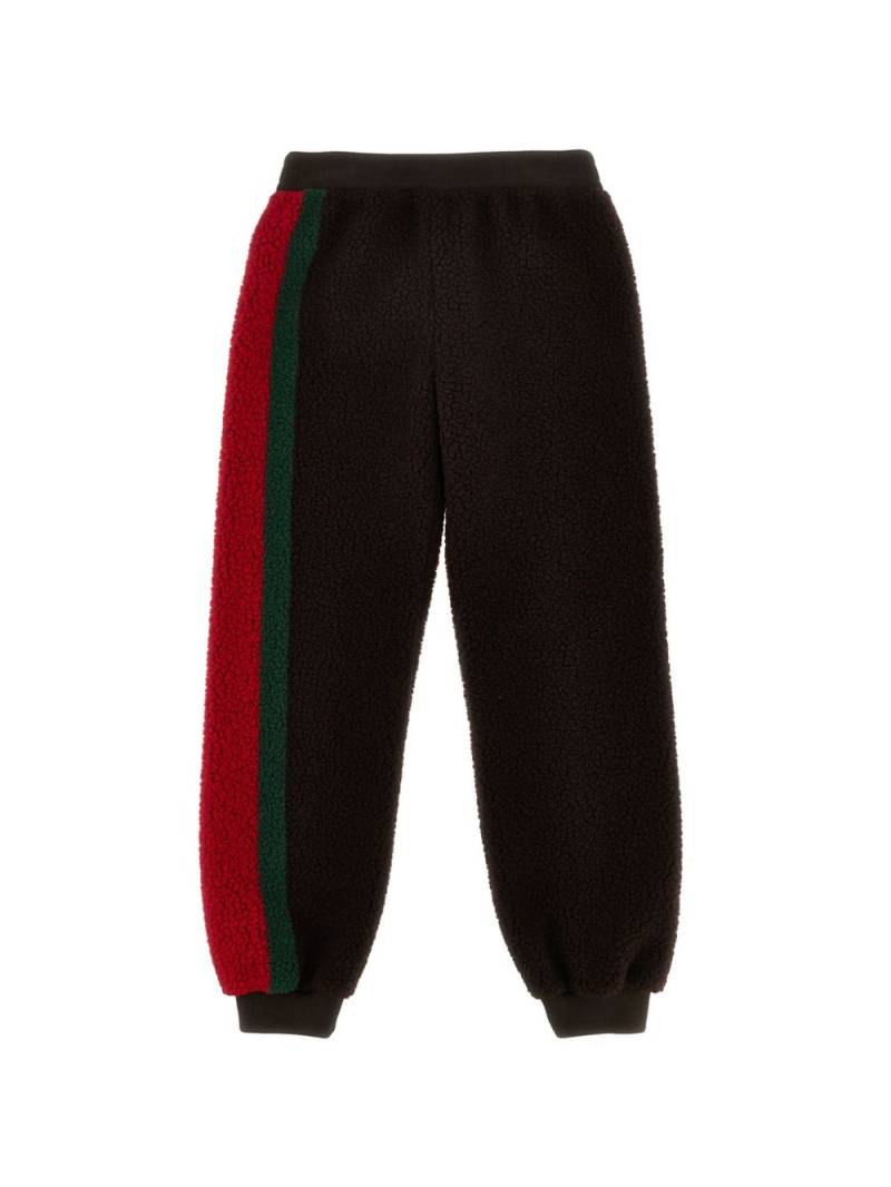 Gucci Kids Web-stripe trim sweatpants - Brown von Gucci Kids