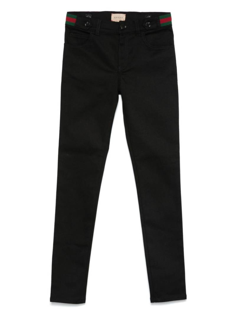 Gucci Kids Web-stripe trousers - Black von Gucci Kids