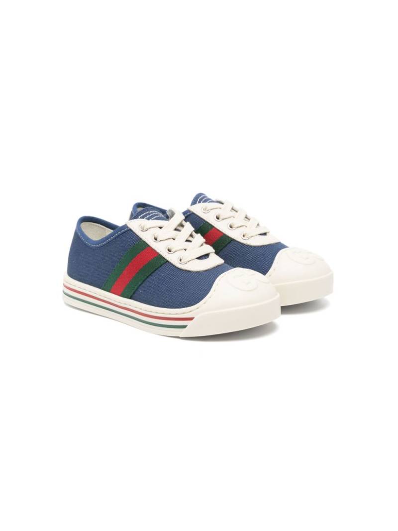 Gucci Kids Web-trim canvas sneakers - Blue von Gucci Kids