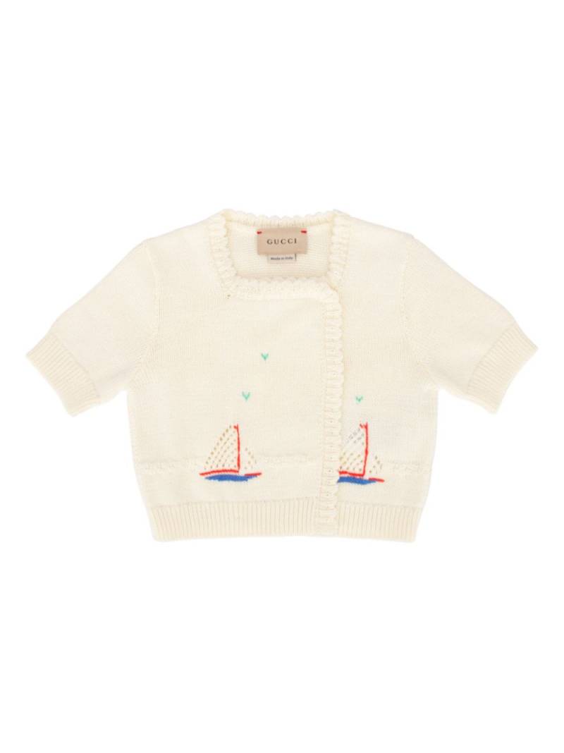 Gucci Kids cotton cardigan - Neutrals von Gucci Kids