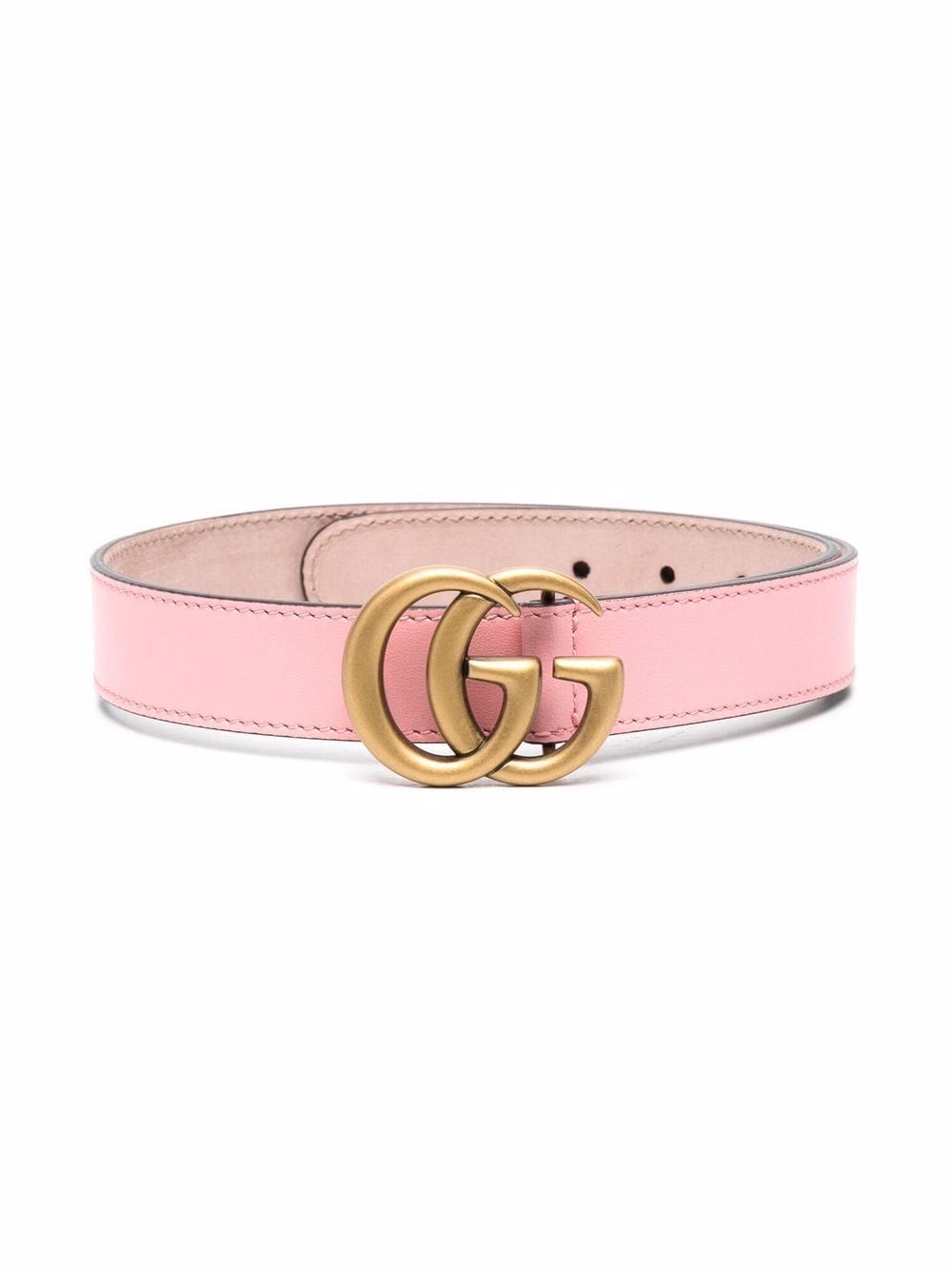 Gucci Kids double G leather belt - Pink von Gucci Kids