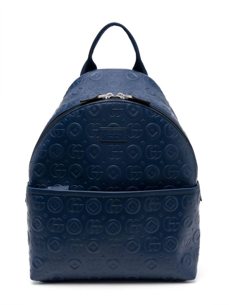 Gucci Kids embossed logo-print leather backpack - Blue von Gucci Kids