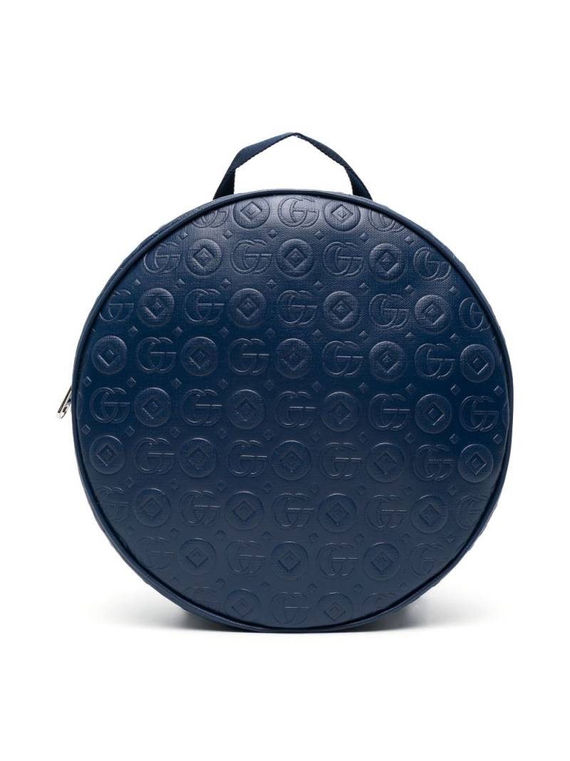 Gucci Kids embossed logo-print leather backpack - Blue von Gucci Kids