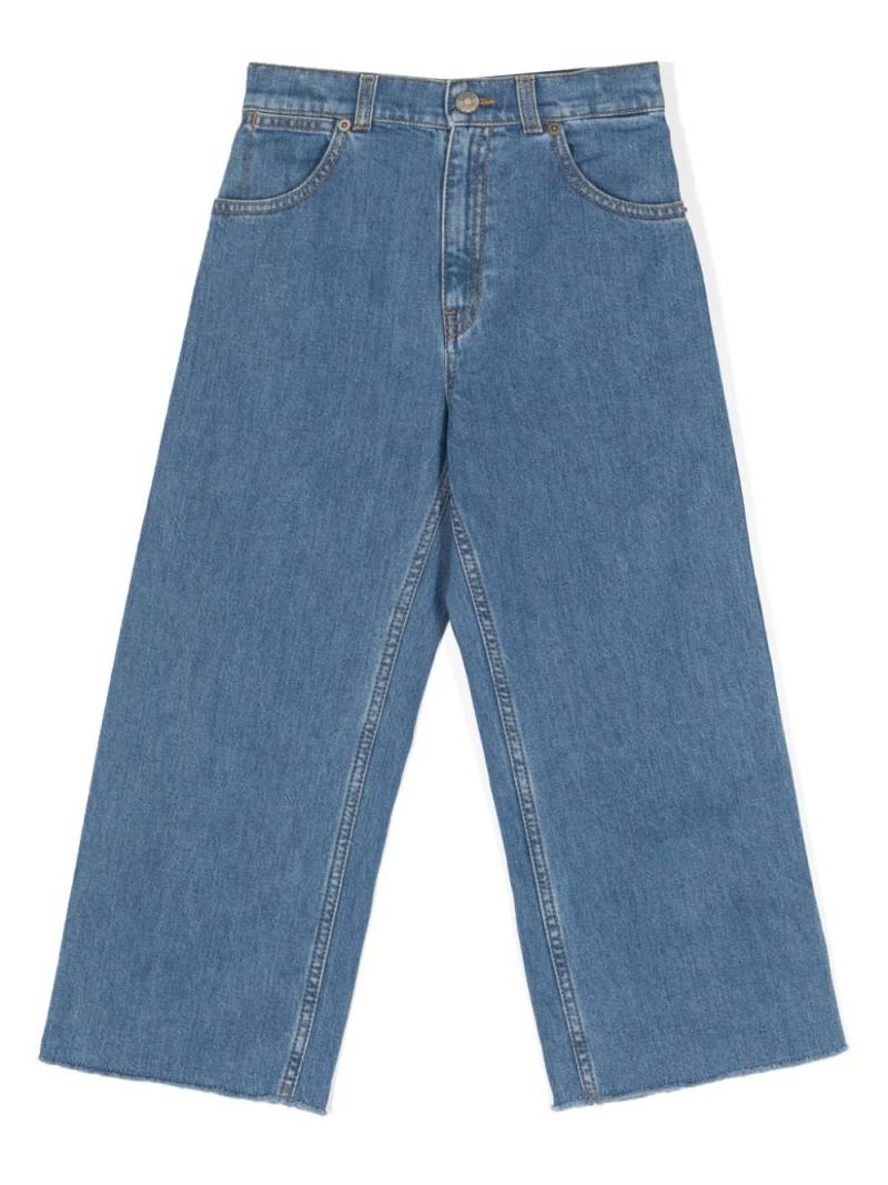 Gucci Kids high-rise straight-leg jeans - Blue von Gucci Kids