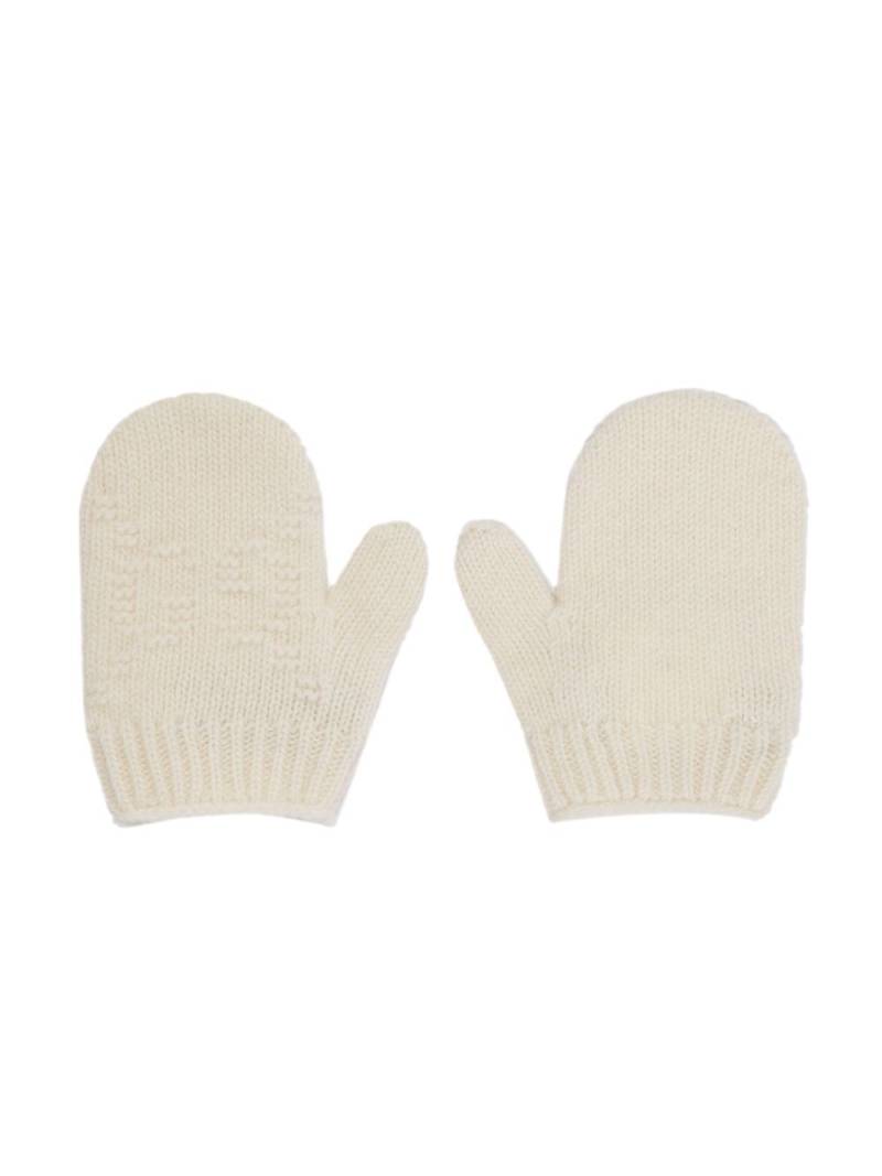 Gucci Kids knitted wool mittens - White von Gucci Kids