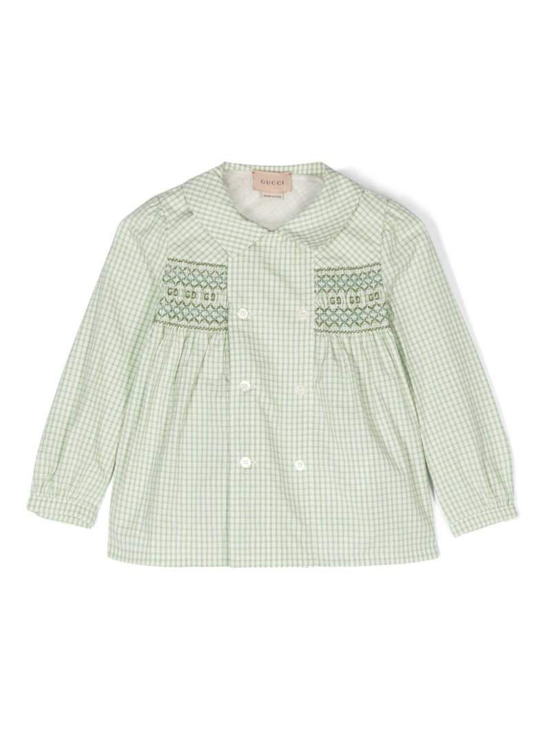 Gucci Kids logo-embroidered blouse - Green von Gucci Kids