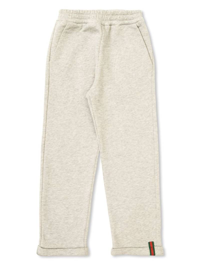 Gucci Kids logo-patch cotton track pants - Grey von Gucci Kids