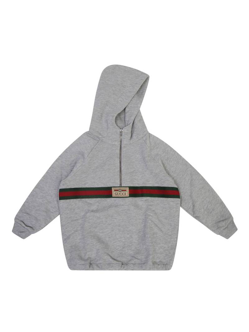 Gucci Kids logo-patch hoodie - Grey von Gucci Kids