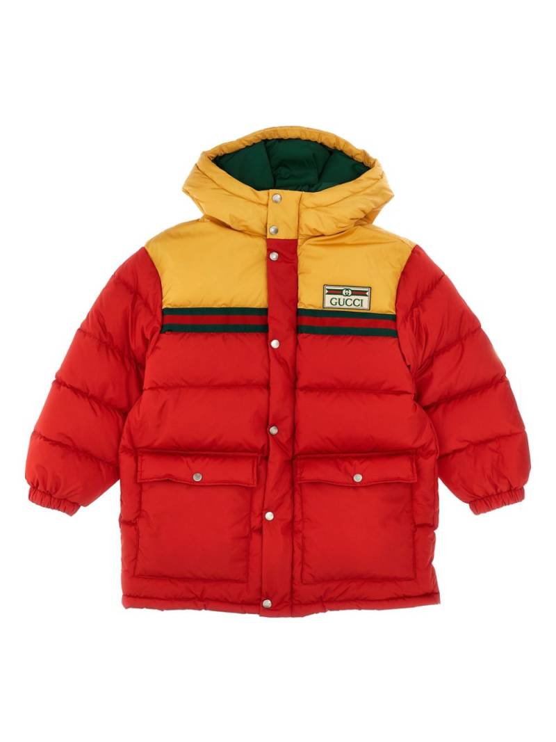 Gucci Kids logo-patch puffer jacket - Red von Gucci Kids