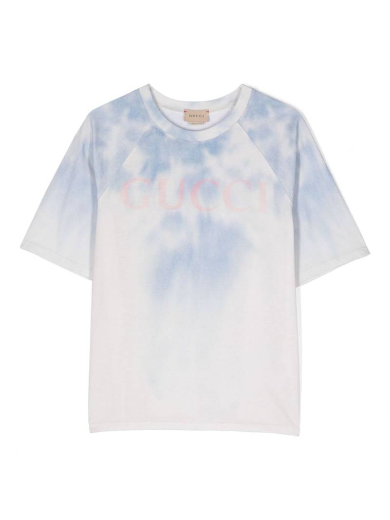 Gucci Kids logo-print T-shirt - Blue von Gucci Kids